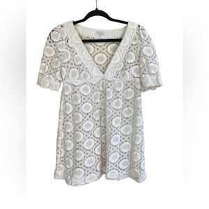 Shoshanna Cream Lace Blouse